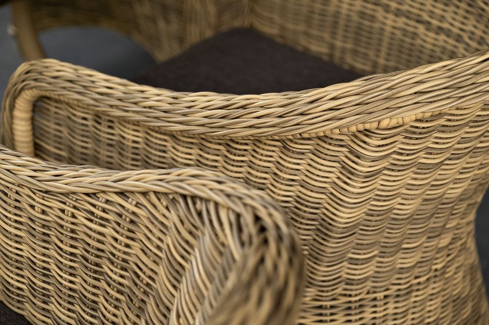 Равенна, плетеное кресло из искусственного ротанга, цвет соломенный