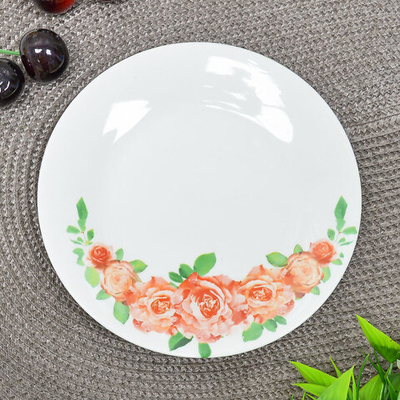 Тарелка десертная 17,5см Нежные розы (эконом)