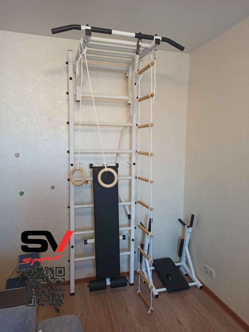 Монтаж шведской стенки Sv Sport в бетонные, кирпичные стены