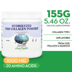 Maxi Health, Hydrolyzed, порошок из рыбьего коллагена ™, 155 г (5,46 унции)