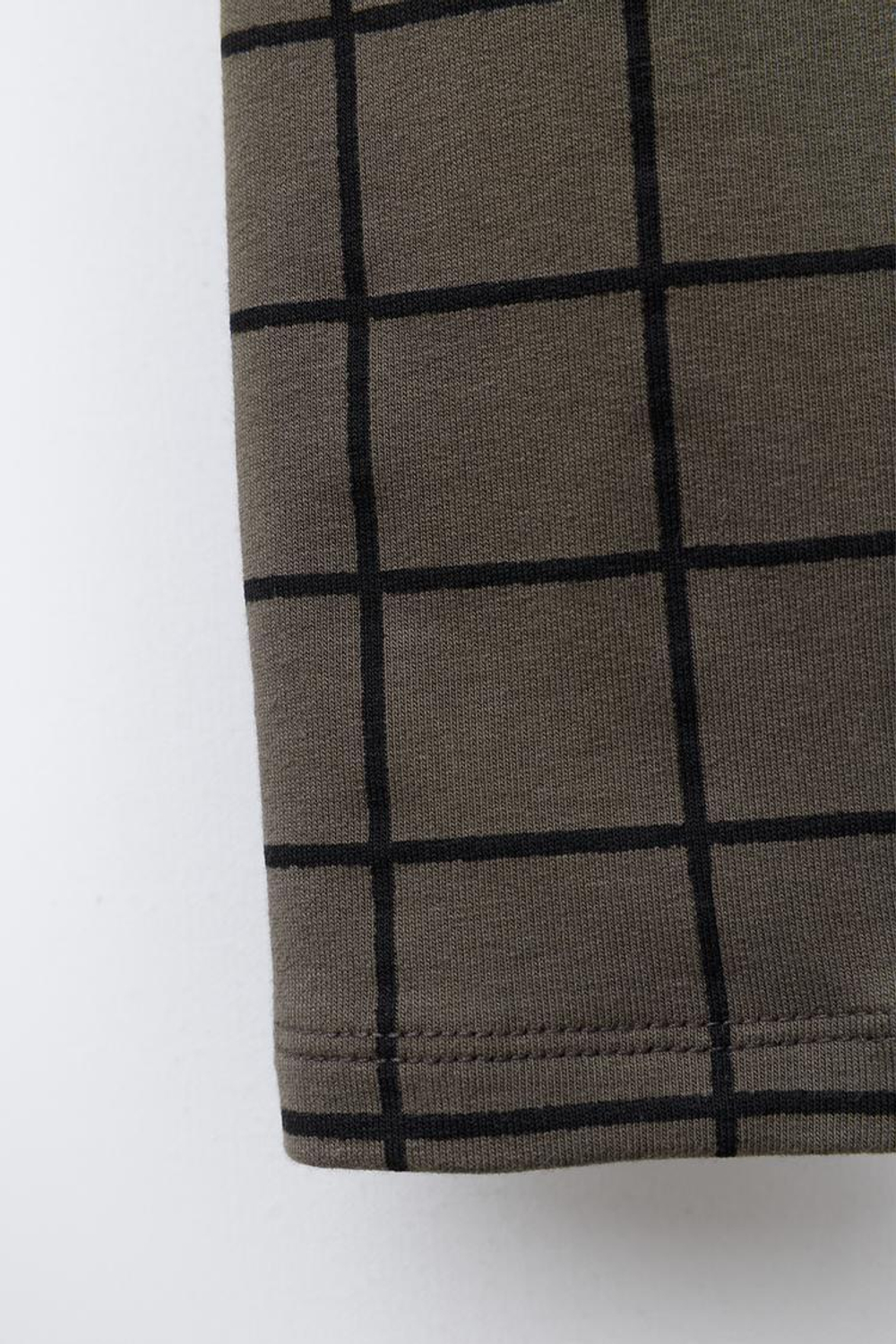 ZARA ЛЕГИНСЫ В КЛЕТКУ С ЭТИКЕТКОЙ, АНТАЦИТОВО-СЕРЫЙ