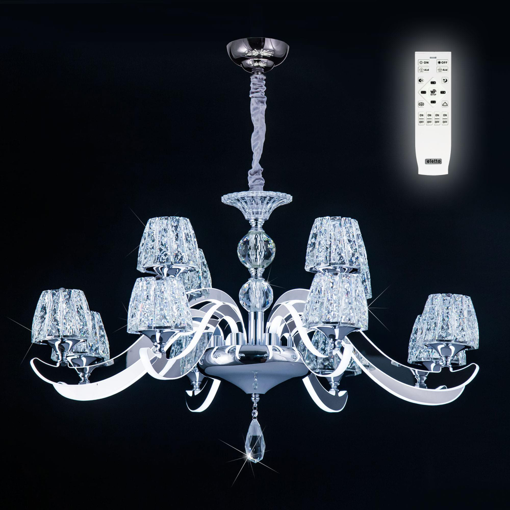 Eletto Montserrat EL338P12 LED Люстра хрустальная с пультом