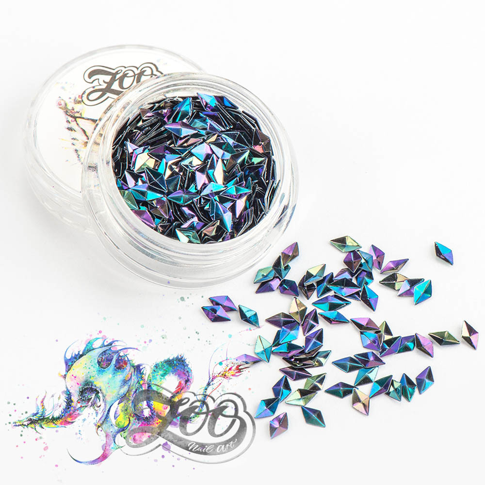 Чешуя дракона 3D ромбики 4 мм, 1279