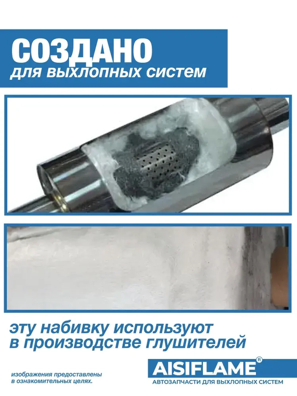 Набивка для глушителя 750х500х10мм.