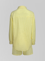 Костюм Fashion 620030 в полоску из рубашки с длинным рукавом и шорт на резинке