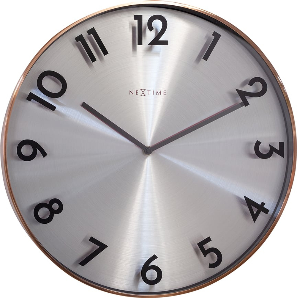Настенные часы NeXtime Reflection, металл, 40 см, белые