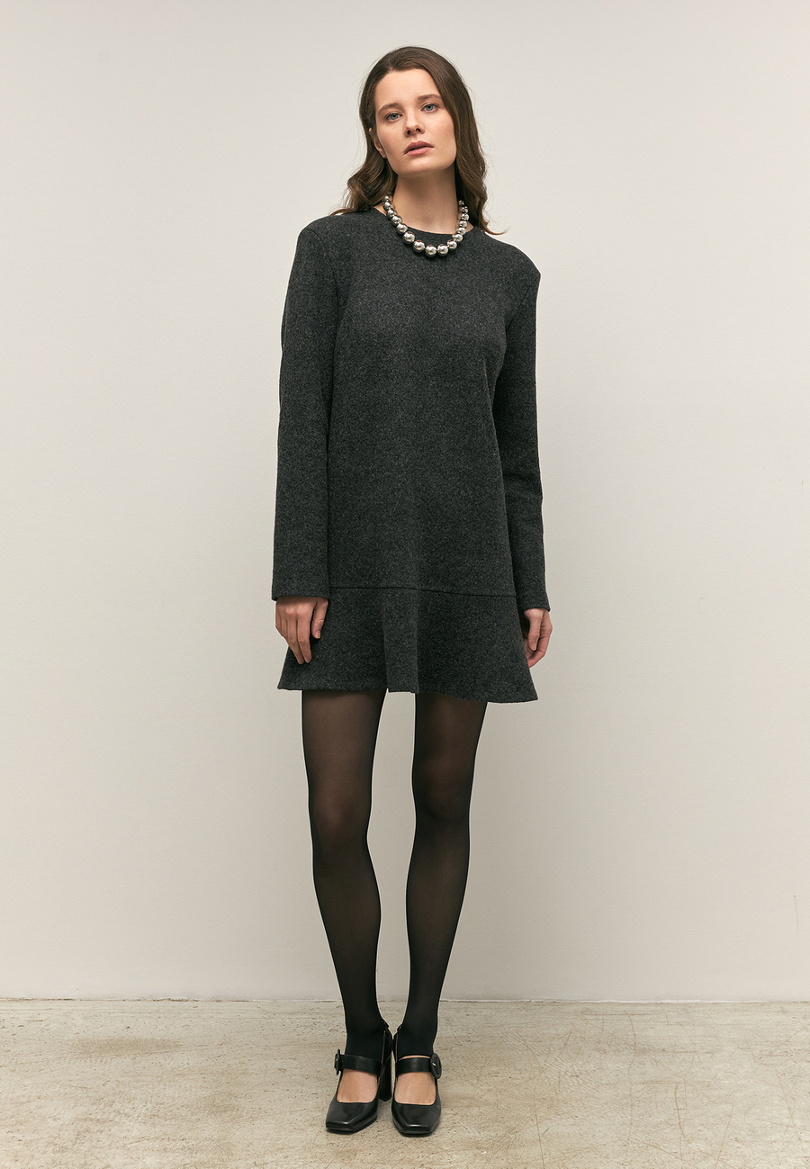 Платье мини из шерсти