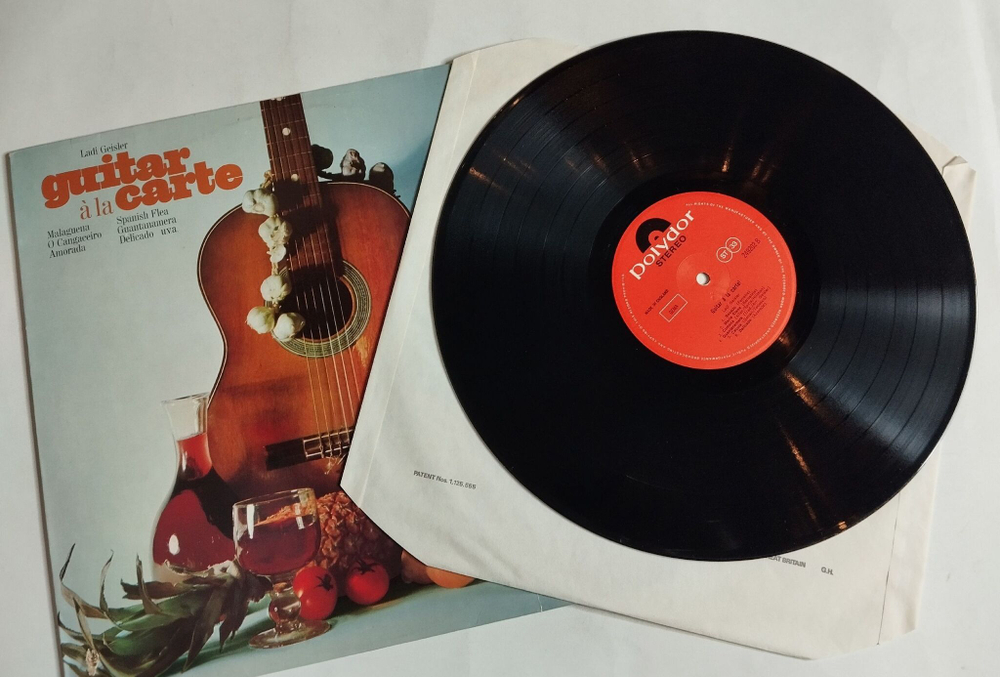 Винтажная виниловая пластинка LP Ladi Geisler Guitar A La Carte Классическая Гитара (UK 1967)