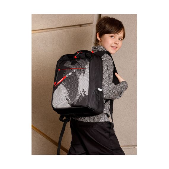 Çanta \ Bag \ RB-356-1 Рюкзак школьный (/1 черный - красный)