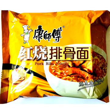 Лапша "Roasted Pork Ribs Noodle" со вкусом тушеных свинных ребрышек, Китай