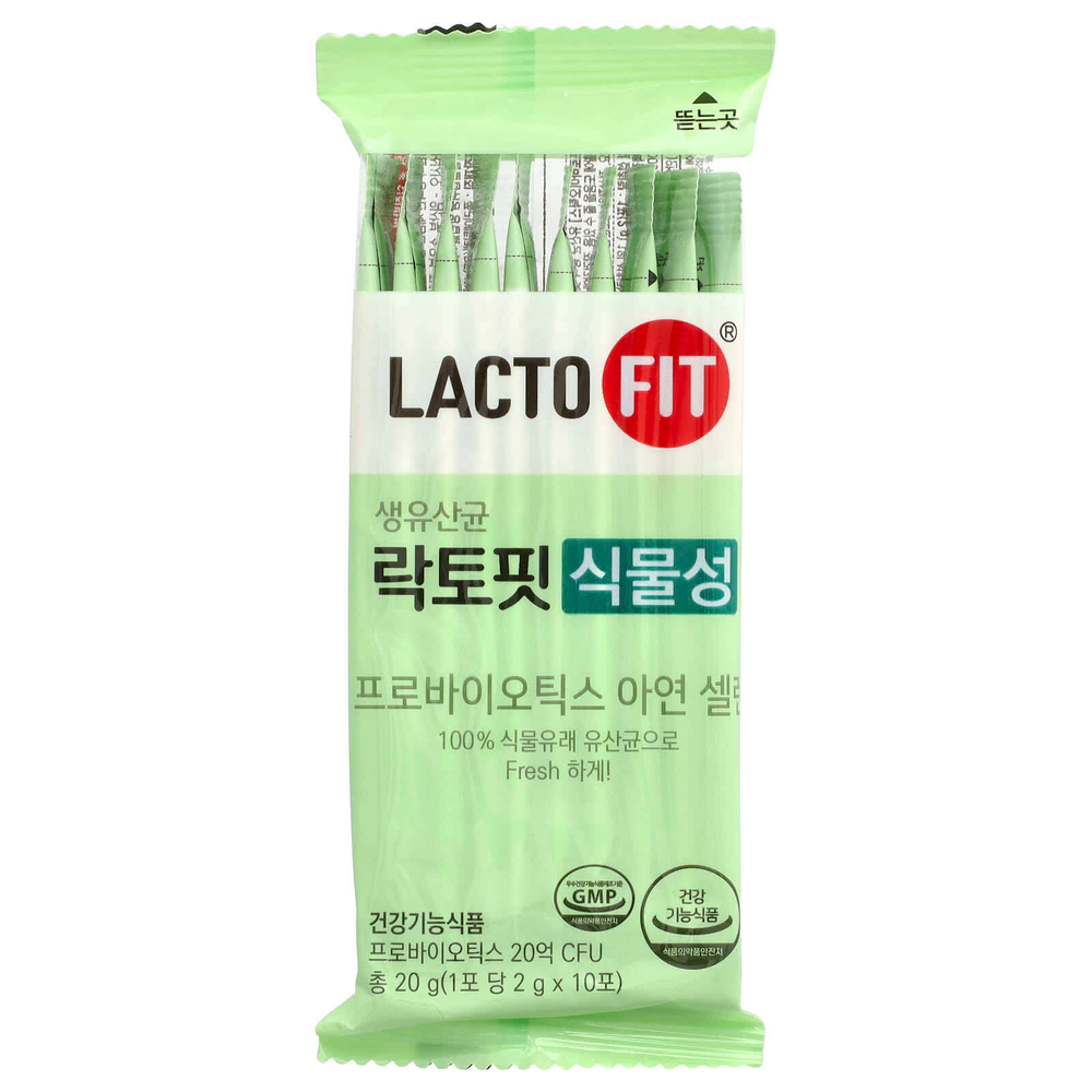 Lactofit, Пробиотики, растительные, 60 стиков (2 г) каждый