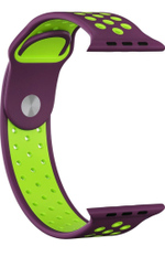 Браслет-ремешок для Apple Watch SPORT (38-40mm) фиолетовый+зеленый