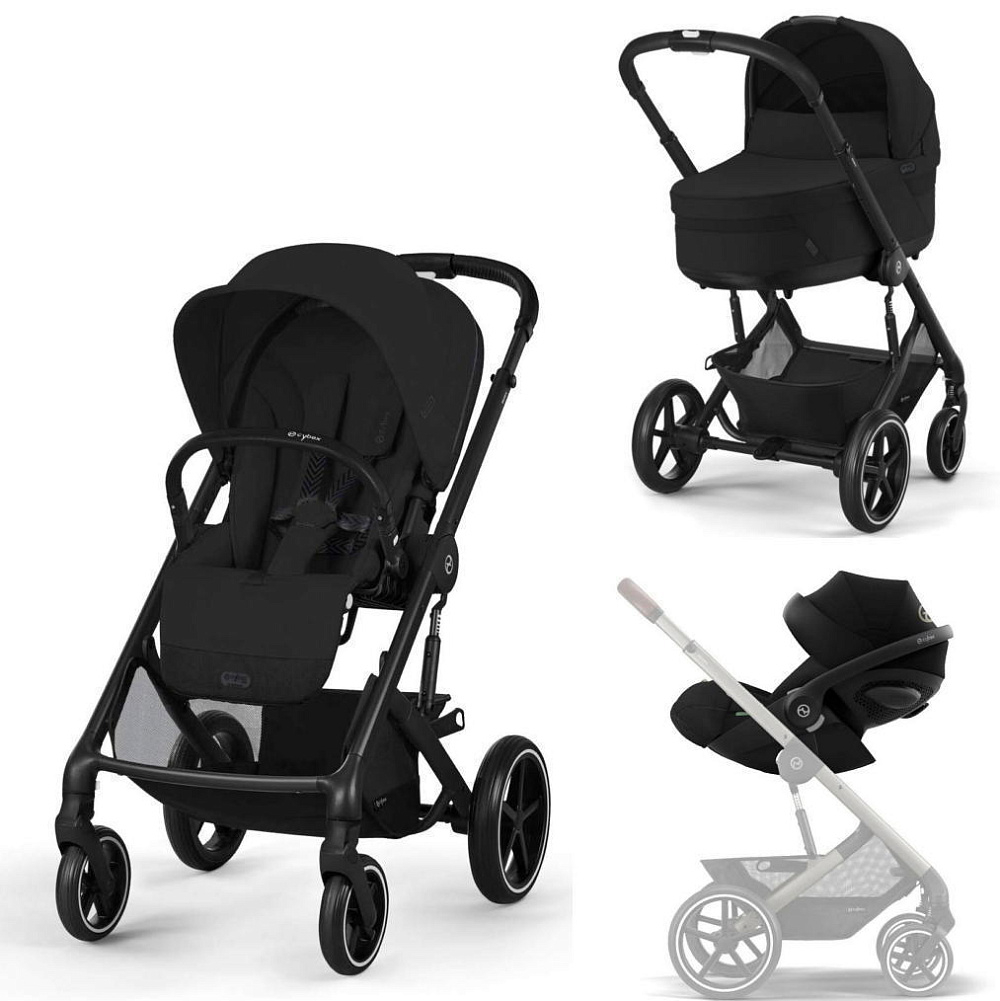 Коляска Cybex Balios S Lux BLK 2025 Cloud G i-Size Magic Black 3 в 1 Moon Black