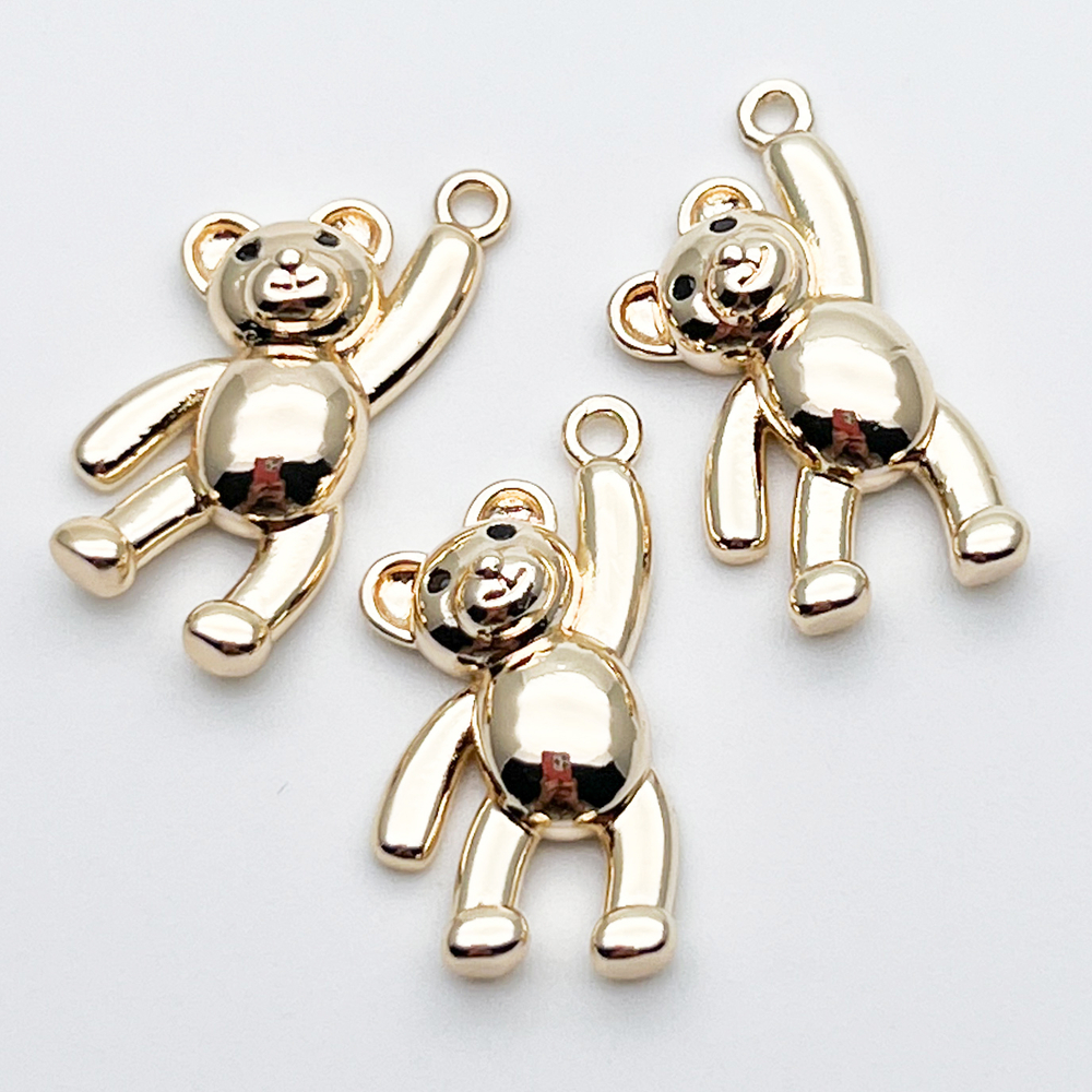 Подвеска Мишка, цвет золото, фианиты, размер 25*12 мм, цена за 1 шт