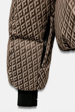 ZARA ВОДОНЕПРОНИЦАЕМАЯ КУРТКА С КАПЮШОНОМ, БЕЖЕВО-КОРИЧНЕВЫЙ