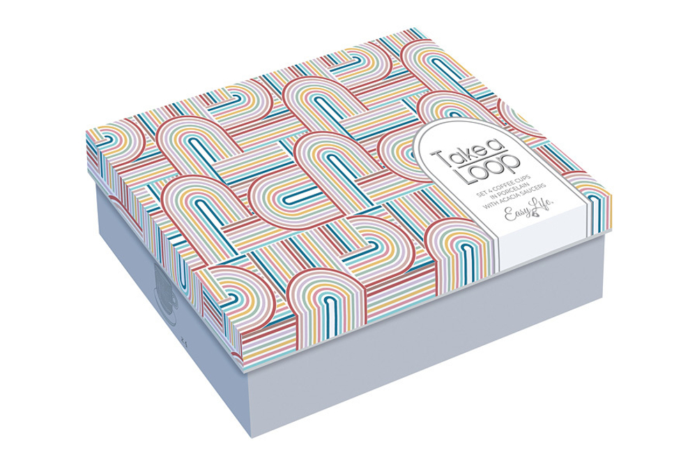 Набор чашек 4шт 110мл Easy Life Радуга el-r1782/tlo6