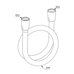 Душевой шланг KLUDI SUPARAFLEX 1600 мм, черный матовый (6107239-00)