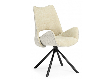 Стул на металлокаркасе Woodville Balaton 360 крутящийся beige, black, ножки черные