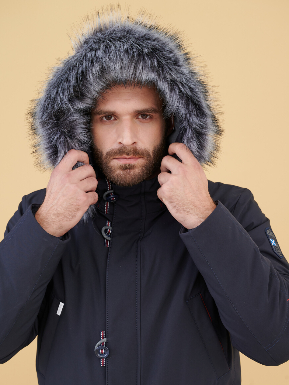 Зимняя парка SIZE+ из технологичной мембранной ткани с капюшоном