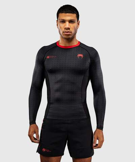Рашгард Venum x Roger Gracie Black/Red L/S