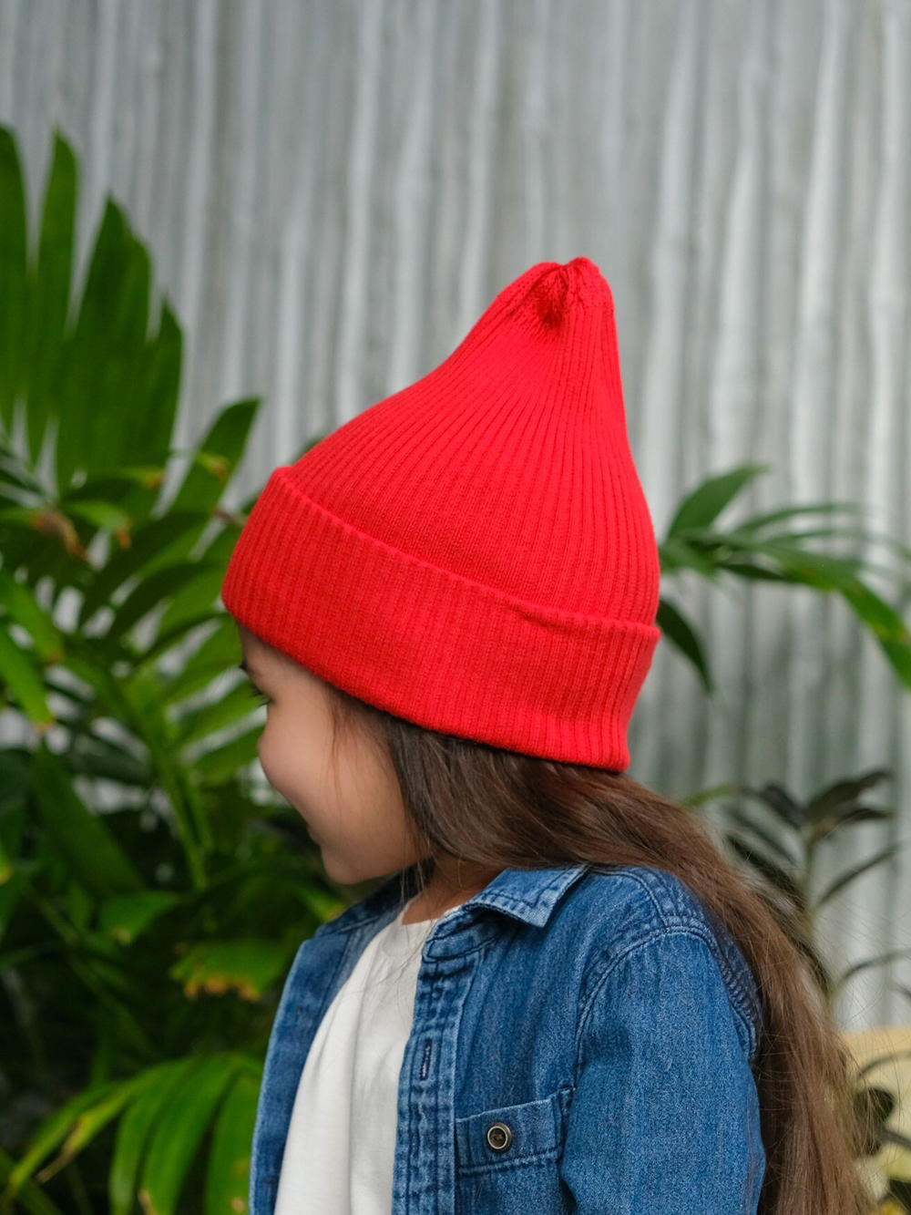 Шапка вязаная-резинка хлопковая КЭП(Красный)