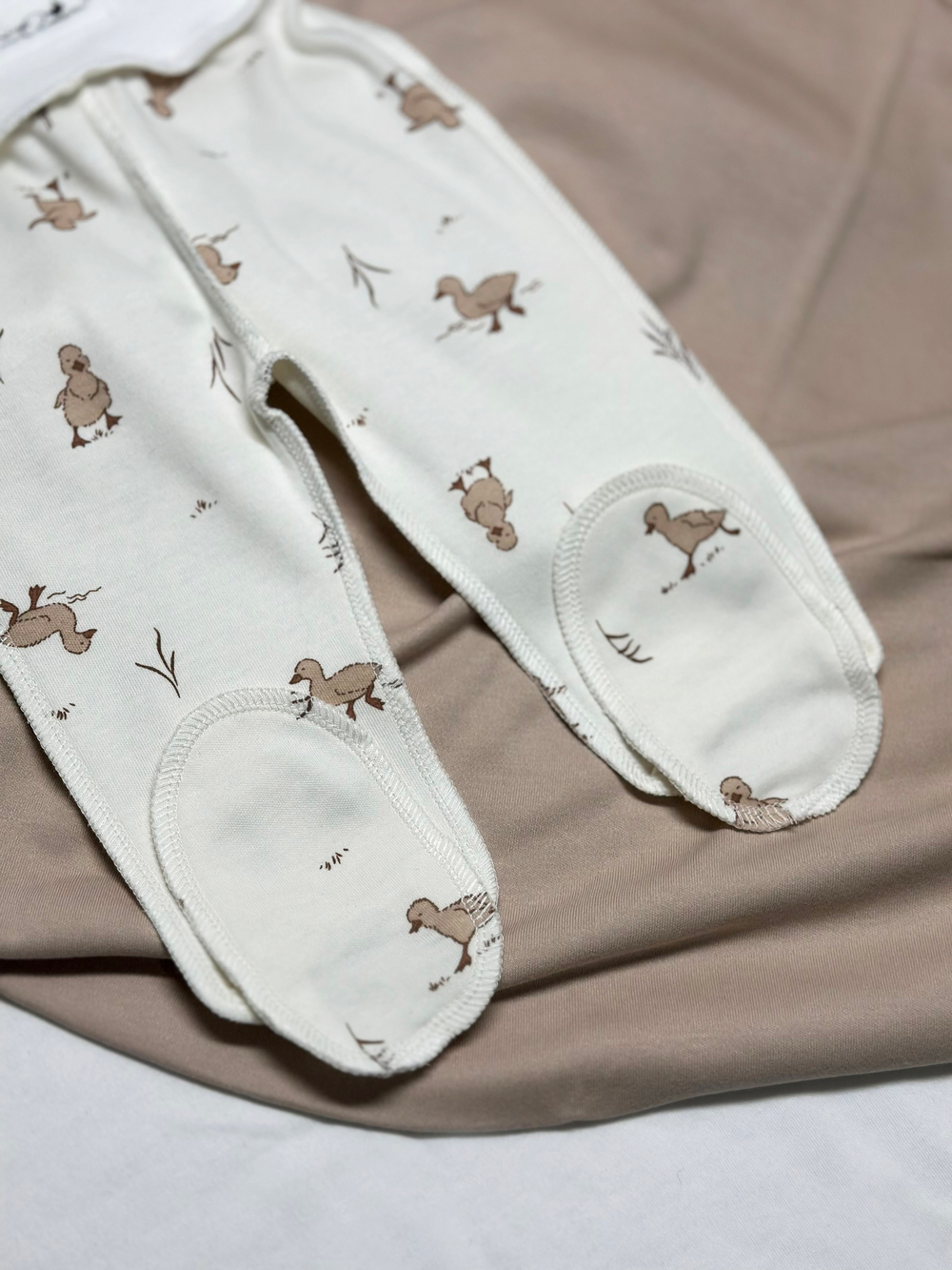 Ползунки швы наружу Утята Экрю RinaAmari