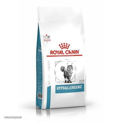 Сухой корм Royal canin hypoallergenic диета для кошек при пищевой аллергии или непереносимости, 350 г