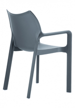 Кресло пластиковое Siesta Contract Diva, темно-серый
