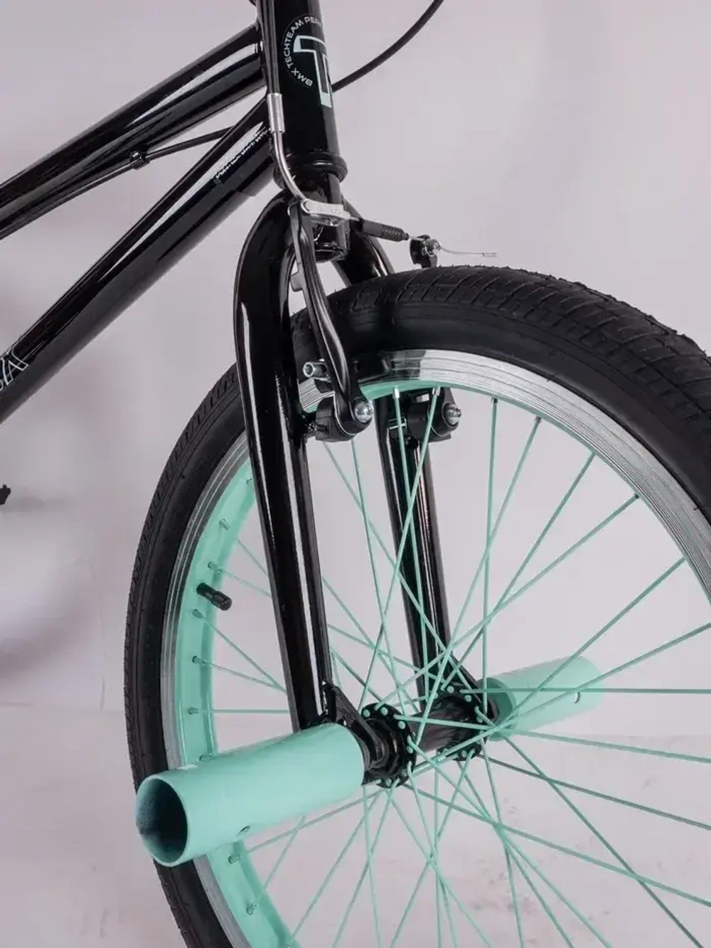 Велосипед BMX Tech Team Fox 20" 2023 черно-бирюзовый