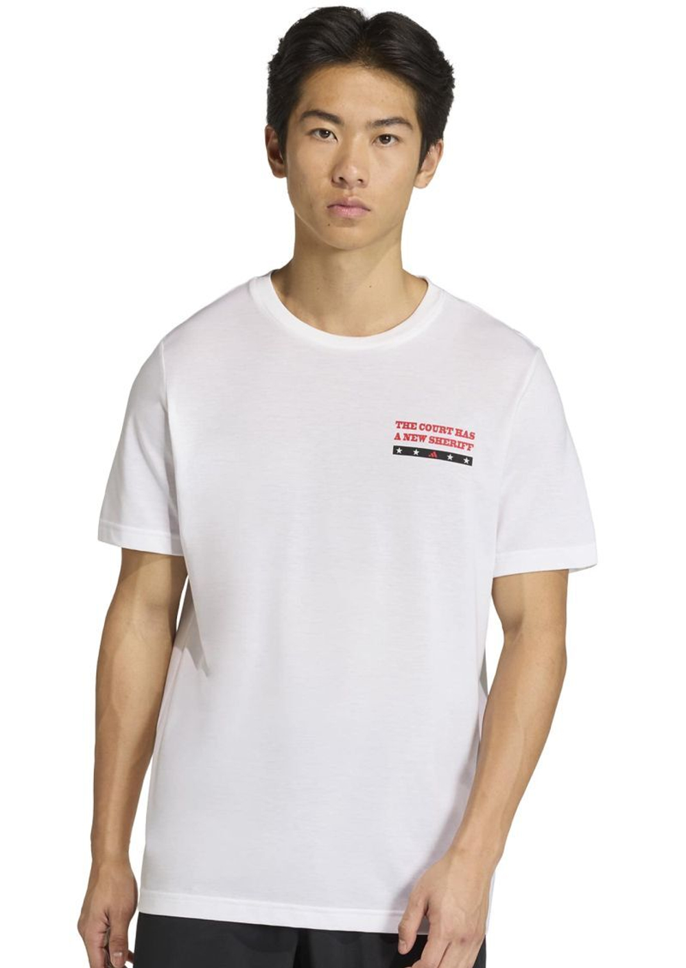 Мужская теннисная футболка Adidas Padel Wanted Graphic - white