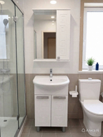 Тумба Греция 55 с умывальником Уют (в комплекте)