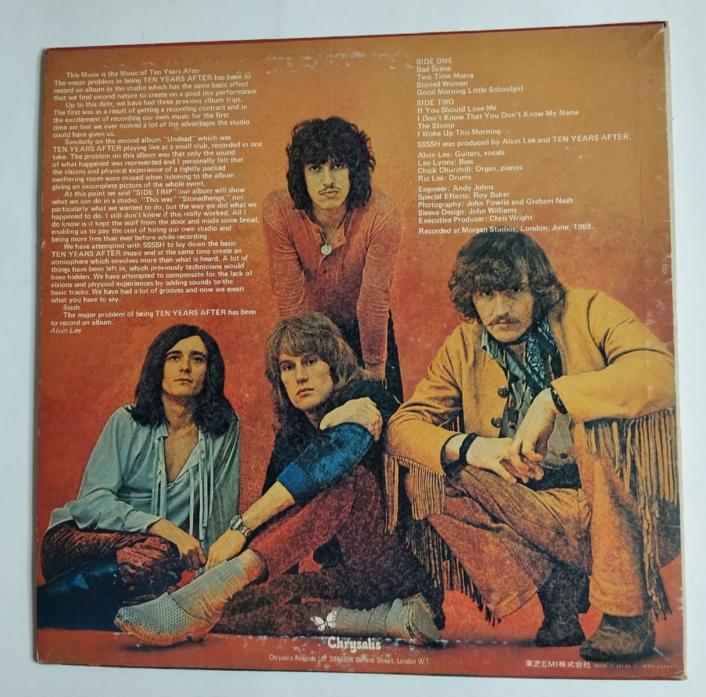 Винтажная виниловая пластинка Ten Years After Ssssh (Japan 1977) (No Obi)