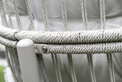 "Севилья" кресло-кокон из искусственного ротанга, цвет светло-серый