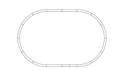 Набор рельс А Roco c аналог. подключением R2-12, G1-1, G½-2