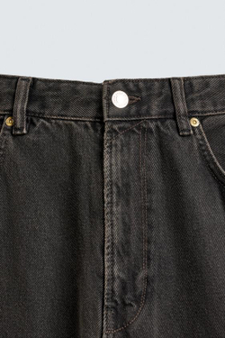 ZARA ДЖИНСЫ BAGGY FIT, КОРИЧНЕВЫЙ