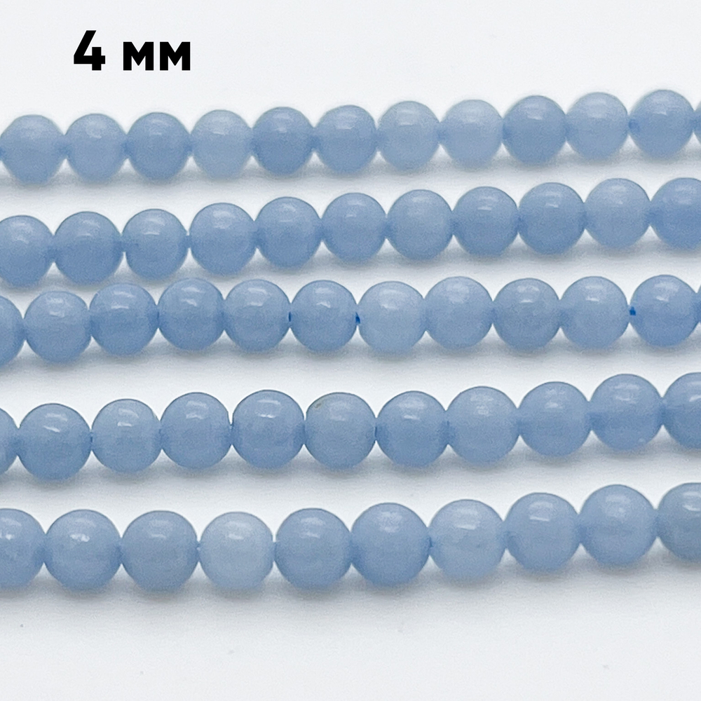 Ангелит, диаметр 4,3-4,4 мм, цена за 46-47 шт (1/2 нити)