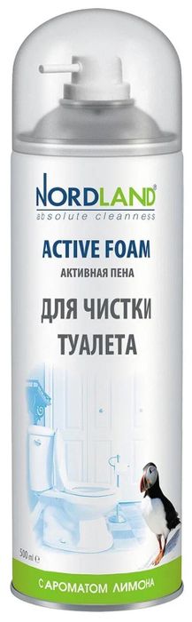 Nordland Eco Active Foam Гипоаллергенная активная пена для чистки унитазов с ароматом лимона, 500 мл