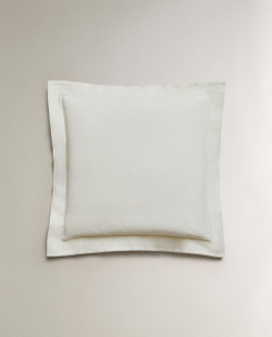 Zara Home наволочка декоративная из хлопка, молочный, 50x50 см