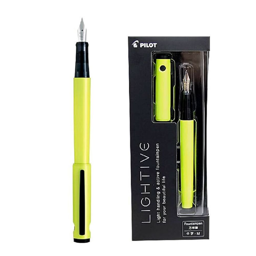 Перьевая ручка Pilot Lightive с пером M лайм (FLT-2SR-AYM) 2