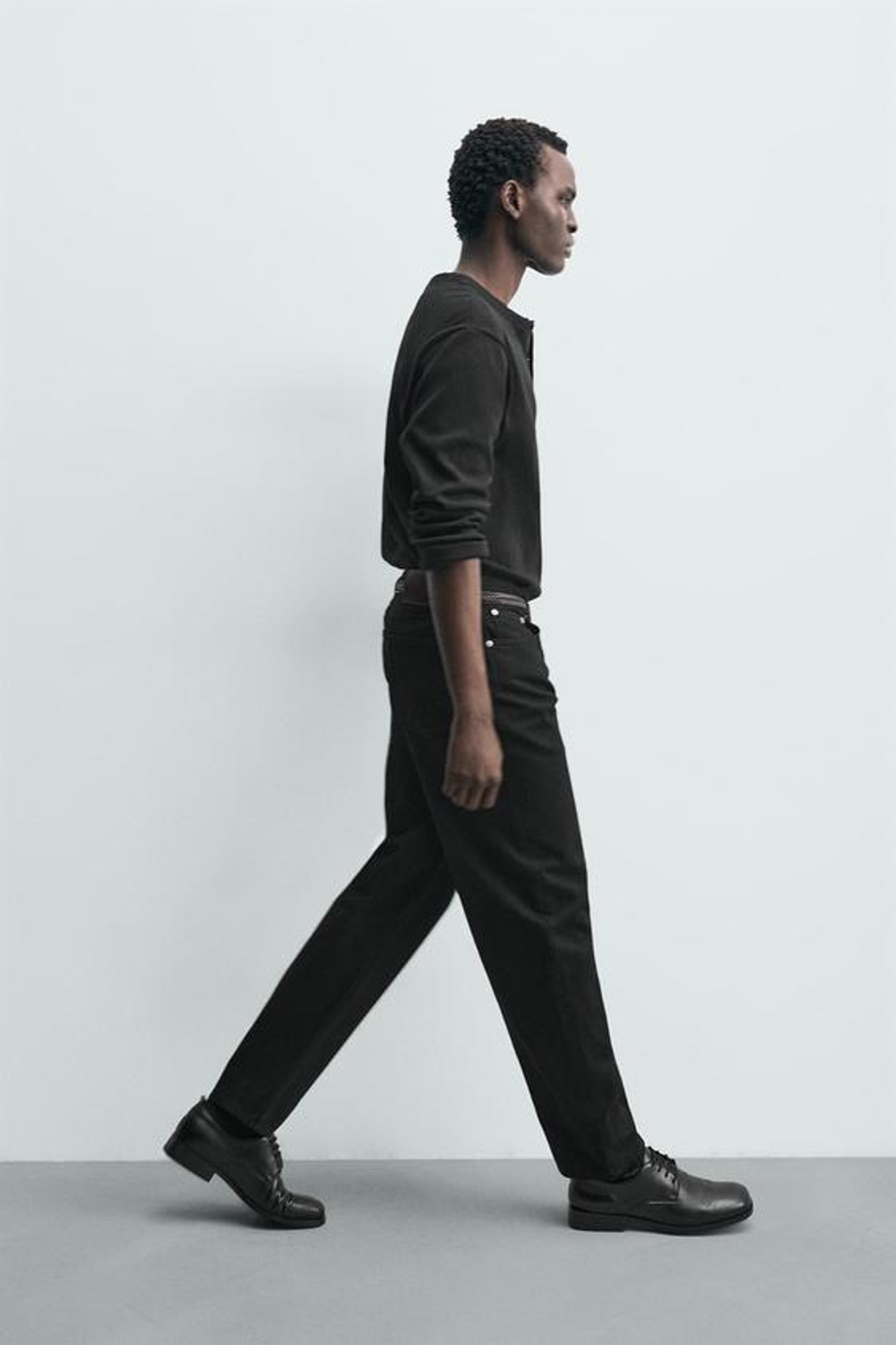 ZARA ДЖИНСЫ STRAIGHT FIT, ЧЕРНЫЙ