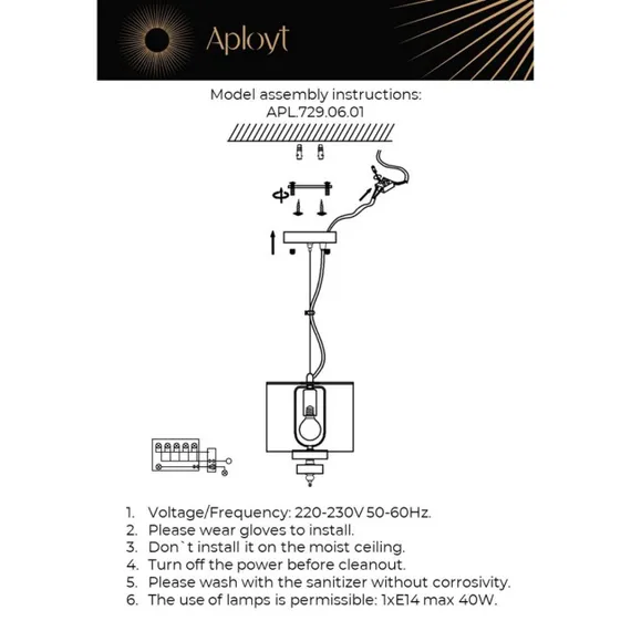 Светильник подвесной APL.729.06.01