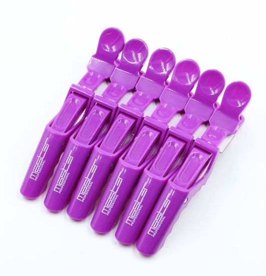 Зажим MASTER Professional MP-568-2 6шт фиолетовый