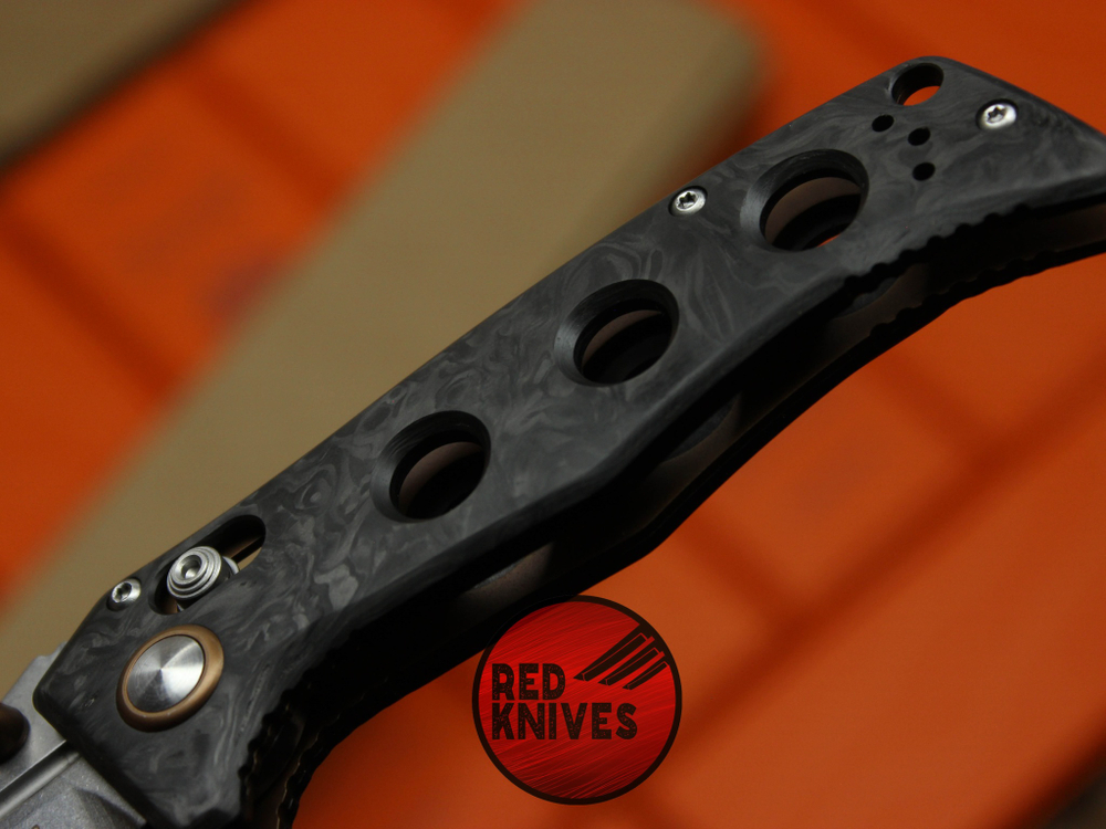 Нож Benchmade Mini Adamas - рукоять мраморный карбон, клинок стоунвош BM273FE-2BK