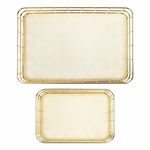 Органайзер для косметики корзинка 2 штуки из металла MONTE VITA, 24х16х6,3 см + 17х12х6 см, золото, 272483