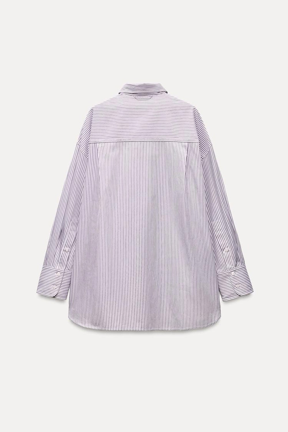 ZARA РУБАШКА ОВЕРСАЙЗ, БЕЛЫЙ/ГРАНАТОВЫЙ