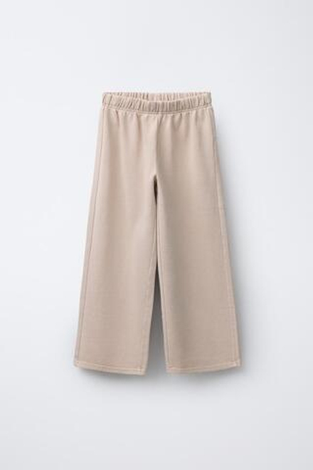 ZARA БРЮКИ WIDE LEG С ЭФФЕКТОМ ПОТЕРТОСТИ, ПУДРОВО-РОЗОВЫЙ