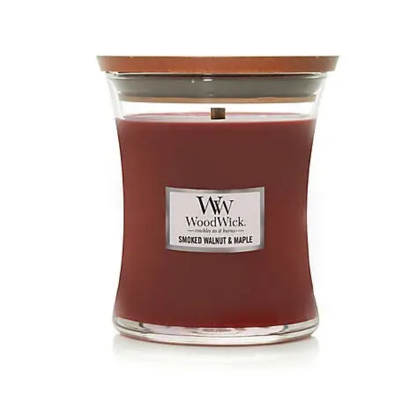 WoodWick Smoked Walnut&Maple - Ароматическая свеча с ароматом копченого ореха и клена 275 г