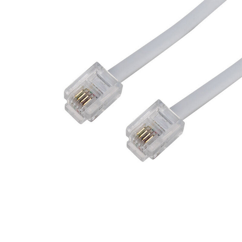 Шнур телефонный RJ-11 (6P-4C) удлинитель 5м. Uni-5037