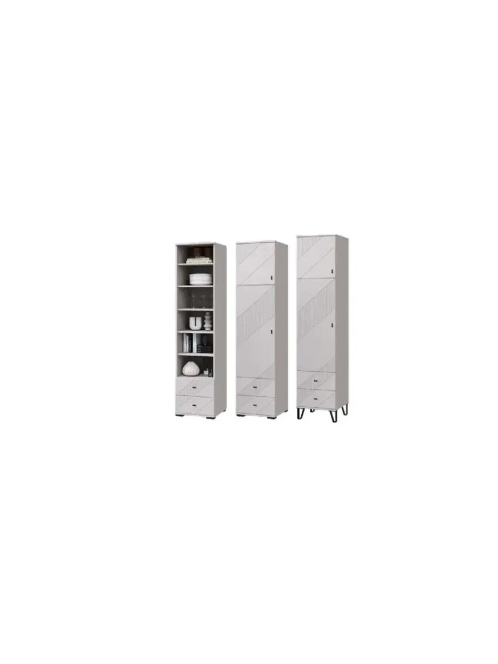 Шкаф-пенал напольный с полками Кашемир; 45;2х45х199 см