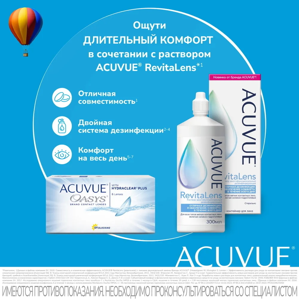 Контактные линзы Acuvue Oasys купить в интернет магазине Линзынадом24.рф